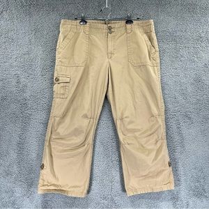 Eddie Bauer Cargo Pants Hiking 100% Cotton Ripstop Khaki Women Size 16